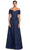 Alexander by Daymor 2063F24 - Embellished A-Line Evening Gown Mother of the Bride Dresses 4 / Navy