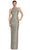 Alexander by Daymor 2065F24 - High Halter Column Evening Gown Prom Dresses 4 / Gold