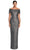 Alexander by Daymor 2066F24 - Straight Neck Column Formal Gown Mother of the Bride Dresses 10 / Pewter