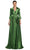 Alexander by Daymor 2067F24 - Collared V-Neck A-Line Evening Gown Evening Dresses 4 / Chartreuse