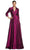 Alexander by Daymor 2067F24 - Collared V-Neck A-Line Evening Gown Evening Dresses 4 / Magenta