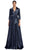 Alexander by Daymor 2067F24 - Collared V-Neck A-Line Evening Gown Evening Dresses 4 / Navy