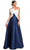 Alexander by Daymor 2068F24 - Strapless Ruffled Accent Evening Gown Formal Gowns 4 / Navy/White