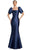 Alexander by Daymor 2069F24 - Square Neck Mermaid Evening Gown Mother of the Bride Dresses 4 / Navy