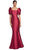 Alexander by Daymor 2069F24 - Square Neck Mermaid Evening Gown Mother of the Bride Dresses 4 / Raspberry