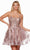 Alyce Paris 3122 - Glitter Ornate A-Line Homecoming Dress Special Occasion Dress 000 / Pink Alabaster