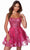 Alyce Paris 3122 - Glitter Ornate A-Line Homecoming Dress Special Occasion Dress 000 / Raspberry