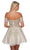 Alyce Paris 3146 - Off-Shoulder Embroidered Cocktail Dress Homecoming Dresses