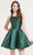 Alyce Paris - 3703 Sleeveless Halter Cocktail Dress Cocktail Dresses 00 / Midnight