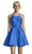 Alyce Paris - 3703 Sleeveless Halter Cocktail Dress Cocktail Dresses 00 / Midnight