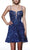 Alyce Paris 3768 - Sequined Adjustable Straps Cocktail Dress Special Occasion Dress 000 / Royal