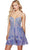 Alyce Paris 3778 - Plunging Sequin Embellished Cocktail Dress Cocktail Dresses 000 / Lavender