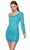 Alyce Paris 4646 - Illusion One Sleeved Party Dress Party Dresses 2 / Blue Iris