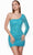 Alyce Paris 4646 - Illusion One Sleeved Party Dress Party Dresses 2 / Blue Iris