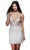 Alyce Paris 4801 - Deep V-Neck Fringed Cocktail Dress Special Occasion Dress 000 / Ivory-Multi