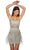 Alyce Paris 4804 - Beaded Fringe Sheath Cocktail Dress Special Occasion Dress 000 / Silver