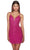 Alyce Paris 4812 - Sequin Lace Plunging Neckline Cocktail Dress Special Occasion Dress 000 / Raspberry