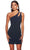 Alyce Paris 4822 - One-Shoulder Cut-Out Detailed Cocktail Dress Cocktail Dresses 000 / Midnight