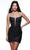 Alyce Paris 4827 - Strapless Glitter Mesh Cocktail Dress Cocktail Dresses 000 / Midnight