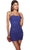 Alyce Paris 4836 - Ruched Bodice Straight Neck Cocktail Dress Special Occasion Dress 000 / Cobalt