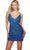 Alyce Paris 4838 - Sequin Embellished Sleeveless Cocktail Dress Homecoming Dresses 000 / Royal