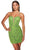 Alyce Paris 4840 - Sleeveless Chevron Beaded Cocktail Dress Cocktail Dresses 000 / Lime