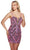 Alyce Paris 4840 - Sleeveless Chevron Beaded Cocktail Dress Cocktail Dresses