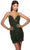 Alyce Paris 4841 - Deep V-Neck Embellished Cocktail Dress Special Occasion Dress 000 / Black-Emerald