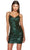 Alyce Paris 4853 - Ruched Sleeveless Fitted Cocktail Dress Cocktail Dresses 000 / Everglade