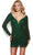 Alyce Paris 4873 - Fringes Plunging V-Neck Cocktail Dress Cocktail Dresses 000 / Emerald