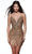 Alyce Paris 4879 - Plunging V-Neck Hand Beaded Cocktail Dress Special Occasion Dress 000 / Gold