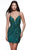 Alyce Paris 4879 - Plunging V-Neck Hand Beaded Cocktail Dress Special Occasion Dress 000 / Jade