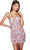 Alyce Paris 4881 - Floral Beaded Plunging Neck Cocktail Dress Special Occasion Dress