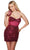 Alyce Paris 4908 - Corset Bodice Illusion Top Cocktail Dress Homecoming Dresses 000 / Raspberry