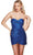 Alyce Paris 4921 - Crisscross Detail Sweetheart Cocktail Dress Cocktail Dresses 000 / Royal