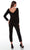 Alyce Paris 61217 - Long Sleeve Bodycon Jumpsuit Evening Dresses 12 / Black