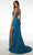 Alyce Paris 61620 - Sequined Deep V-Neck Prom Gown Prom Dresses 4 / Ocean