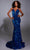 Alyce Paris 61755 - Embroidered Sequin Fitted Gown Prom Dresses 000 / Royal