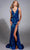 Alyce Paris 61761 - Halter Sequin Fitted Gown Prom Dresses 000 / Royal