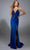 Alyce Paris 61785 - Ruched Deep V-Neck Sheath Gown Prom Dresses