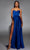 Alyce Paris 61883 - Cowl Neckline Satin A-Line Dress with Slit Prom Dresses