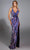 Alyce Paris 61897 - Deep V-Neck High Slit Gown Prom Dresses