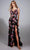 Alyce Paris 61938 - V-Neck Floral Sequin Evening Gown Prom Dresses 000 / Black/Multi