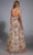 Alyce Paris 61957 - Floral Print Strapless Layered Gown Prom Dresses