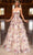 Alyce Paris 61957 - Floral Print Strapless Layered Gown Prom Dresses