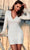 Alyce Paris 70027 - Long Sleeve Feather Detail Cocktail Dress Cocktail Dresses