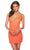 Alyce Paris 84001 - Beaded Sheath Cocktail Dress Special Occasion Dress 000 / Bright Orange