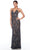 Alyce Paris 88006 - Embellished Sheath Long Dress Special Occasion Dress 000 / Midnight/Sand