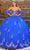 Amarra 54242 - Beaded Embroidered Strapless Ballgown Quinceanera Dresses 00 / Royal Blue