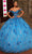 Amarra 54243 - Sweetheart Neck 3D Floral Applique Ballgown Quinceanera Dresses 00 / Turquoise